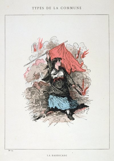 La Barricada, Comuna de París, 1871 de Unbekannt
