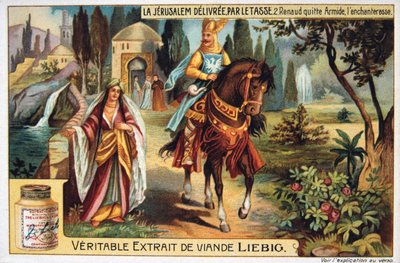 La Jerusalén liberada por el Tasso, Renaud deja a Armide, la hechicera. Siglo XIX de Unbekannt
