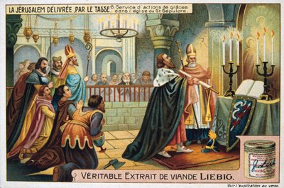 La Jerusalén liberada por el Tasso, servicio de acción de gracias en la Iglesia del Santo Sepulcro de Unbekannt