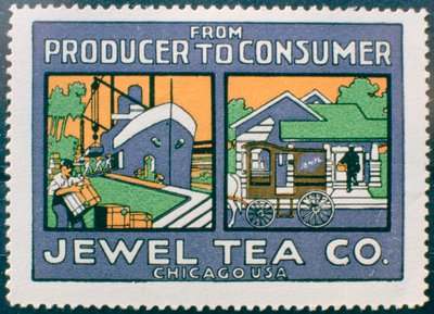 Etiqueta publicitaria de la Jewel Tea Co de Chicago, EE.UU. de Unbekannt