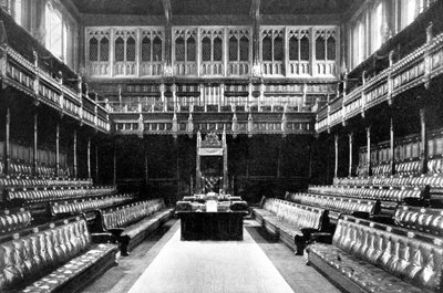 Rejilla de Damas sobre la Galería de Reporteros, Cámara de los Comunes, Westminster, Londres, c. 1905 de Unbekannt