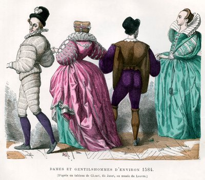 Damas y caballeros de alrededor de 1584, 1882-1884 de Unbekannt