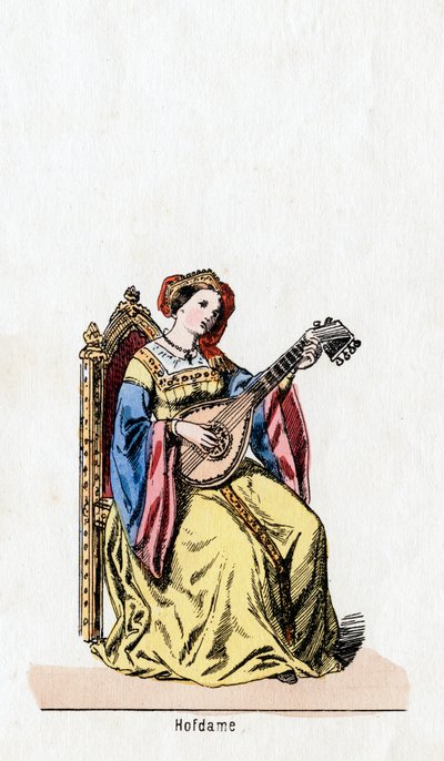 Dama de compañía, diseño de vestuario para la obra de Shakespeare, Enrique VIII de Unbekannt