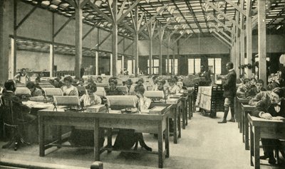 Empleadas tabulando los resultados del censo estadounidense, 1901 de Unbekannt