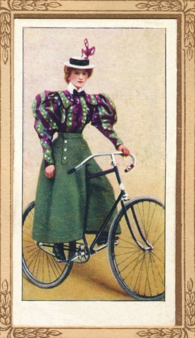 Ciclista con falda dividida, 1939 de Unbekannt