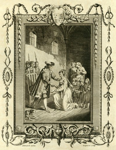Lady Elizabeth Grey solicitando a Eduardo IV que le devuelva sus tierras, 1461, 1783 de Unbekannt