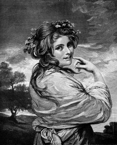 Lady Hamilton como la Naturaleza de Unbekannt