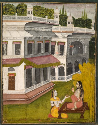 Dama y su confidente, c. 1800 de Unbekannt