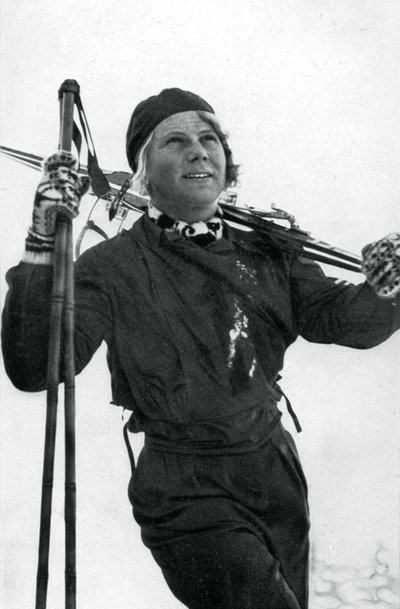 Laila Schou-Nilsen, esquiadora noruega, Juegos Olímpicos de Invierno, Garmisch-Partenkirchen, Alemania, 1936 de Unbekannt