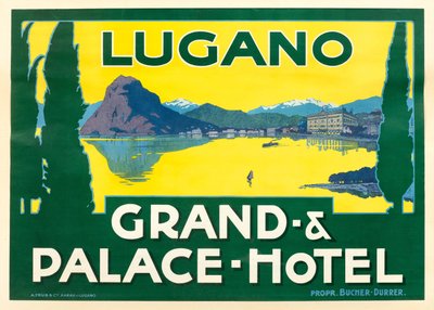 Lago de Lugano. Grand y Palace Hotel de Unbekannt