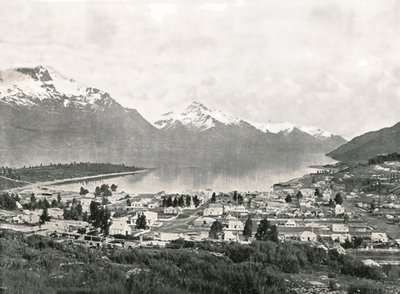 Lago Wakatipu y las montañas, Queenstown, Nueva Zelanda, 1895 de Unbekannt