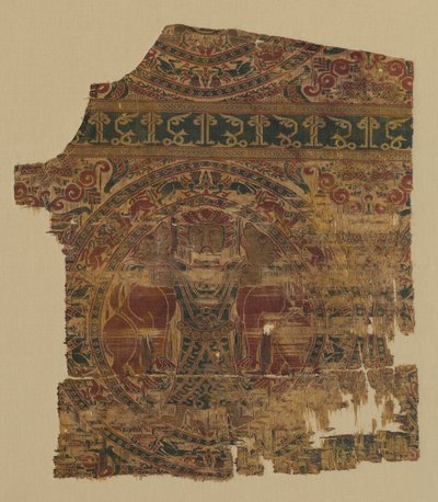 Lampas con estrangulador de leones, de una dalmática de San Bernardo Calvo, 1200-1243 de Unbekannt