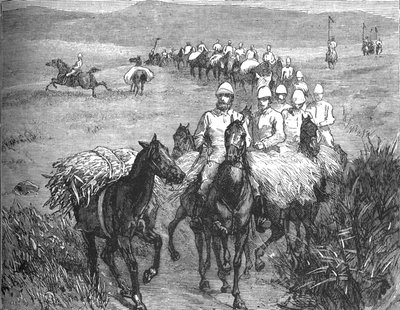 Lanceros regresando de una incursión, c. 1880 de Unbekannt