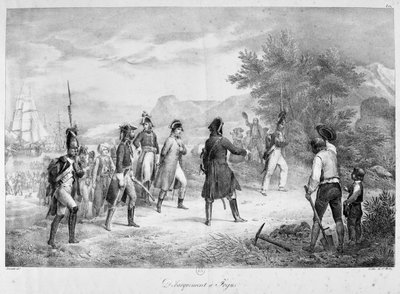 Desembarco en Fréjus, marzo de 1815 de Unbekannt