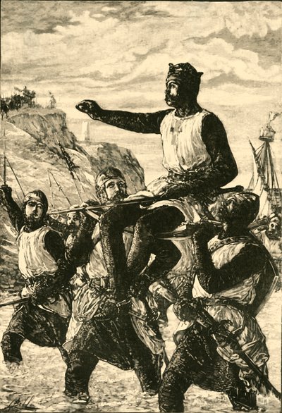Desembarco de Roger Guiscard en Sicilia, 1057, 1890 de Unbekannt