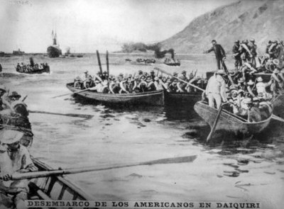 Desembarco de los Americanos en Daiquiri de Unbekannt