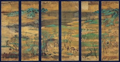 Pantalla de paisaje, siglos XI-XII de Unbekannt