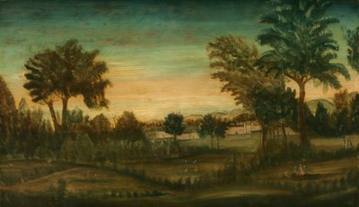 Paisaje con edificios, cuarto trimestre del siglo XVIII de Unbekannt