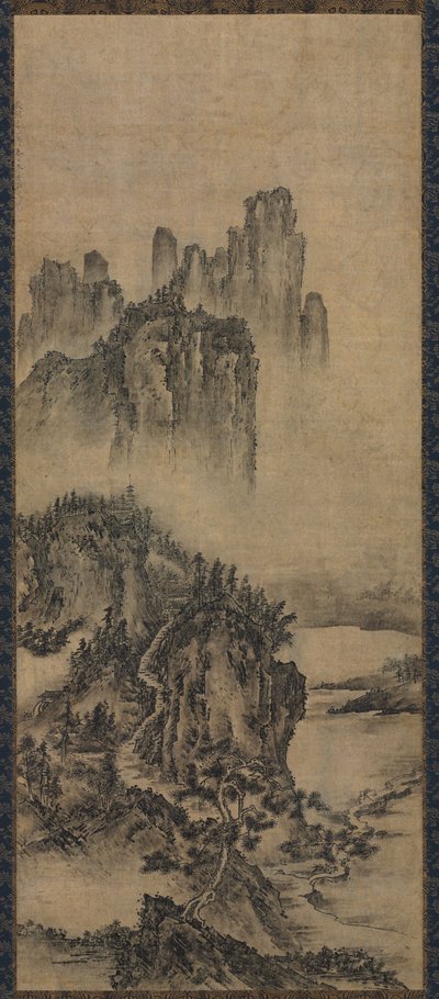 Paisaje con un templo distante, principios de 1500 de Unbekannt