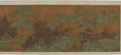 Paisaje con edificios y viajeros, siglo XVII de Unbekannt