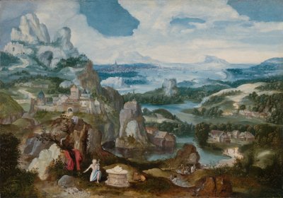 Paisaje con San Jerónimo Penitente, 1530-40 de Unbekannt