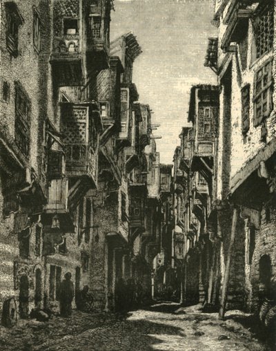 Calle en el Barrio Copto, El Cairo, 1890 de Unbekannt