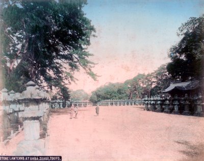 Faroles en Zojoji en el Parque Shiba, Tokio de Unbekannt