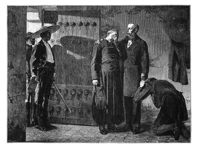 Últimos momentos del Emperador Maximiliano, 1867 de Unbekannt