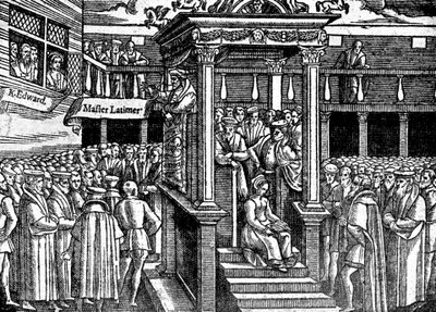 Latimer predicando ante el rey Eduardo VI, c. 1550-c. 1920 de Unbekannt