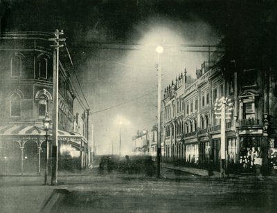 Launceston de noche, calle Brisbane, 1901 de Unbekannt