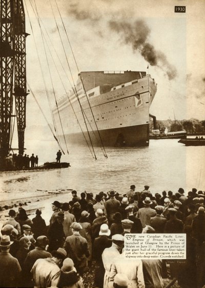 Lanzamiento del Empress of Britain, Glasgow, 11 de junio de 1930 de Unbekannt