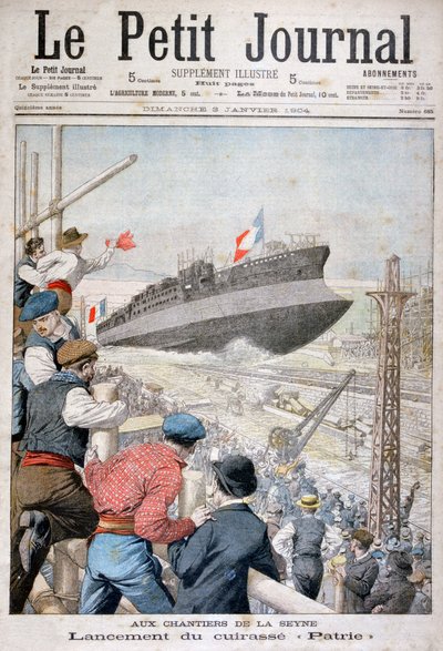 Lanzamiento del acorazado francés Patrie, Toulon, diciembre 1903 1904 de Unbekannt