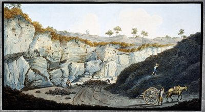 Estratos de lava del Monte Vesubio, Reino de Nápoles, c. 1767 de Unbekannt