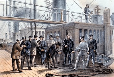 Tendido del cable telegráfico transatlántico, 1865 de Unbekannt