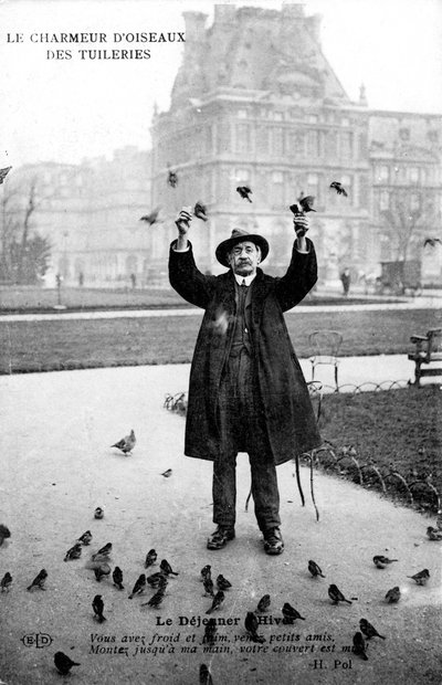El encantador de pájaros de las Tullerías, siglo XX de Unbekannt