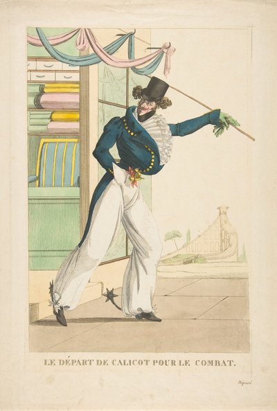 La partida de Calicot para el combate, 1817-18 de Unbekannt