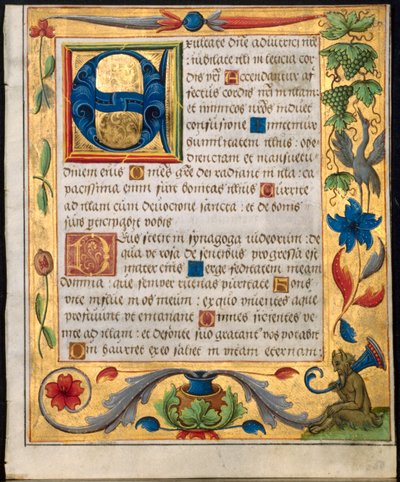 Hoja de un Salterio y Libro de Oraciones, c. 1524 de Unbekannt