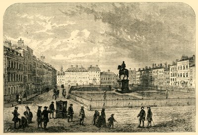 Leicester Square, alrededor de 1750, 1881 de Unbekannt