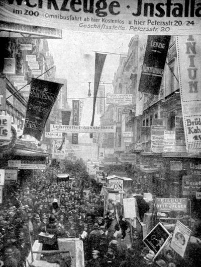 Gran desfile de anuncios de Leipzig, Leipzig, Alemania, 1922 de Unbekannt