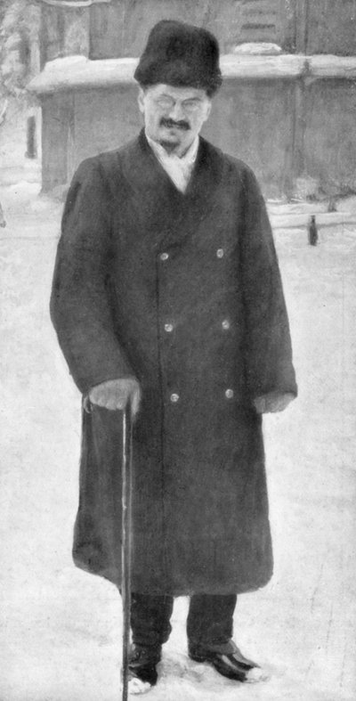 Leon Trotsky en Brest-Litovsk, 7 de enero de 1918, 1929 de Unbekannt