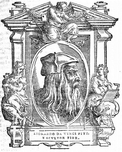 Leonardo da Vinci. De: Giorgio Vasari, Las Vidas de los Más Excelentes Pintores, Escultores y Arquitectos Italianos, 1568 de Unbekannt