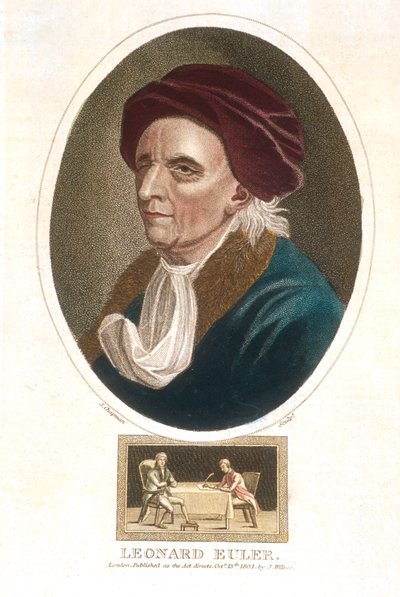 Leonhard Euler 1707-1783, matemático suizo, 1801 de Unbekannt