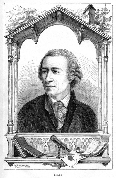 Leonhard Euler 1707-1783, matemático suizo, 1874 de Unbekannt