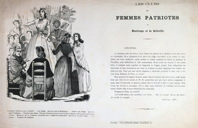 Les Clubs des Femmes Patriotes, Comuna de París, 1871 de Unbekannt
