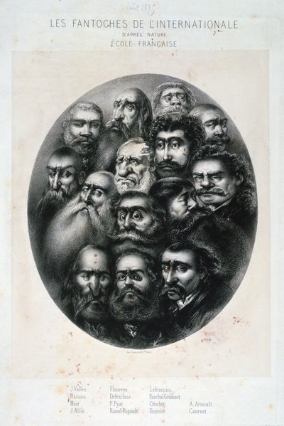 Les Fantoches de LInternationale, caricatura sobre los comunistas. Francia siglo XIX de Unbekannt