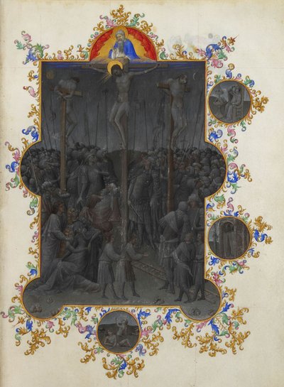 Las muy ricas horas del duque de Berry, Folio 153r - La muerte de Cristo de Unbekannt