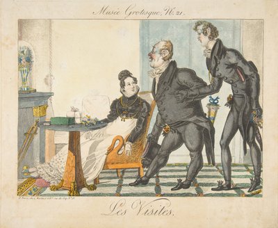 Las visitas, Museo Grotesco, No. 21, principios del siglo XIX de Unbekannt