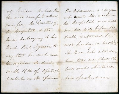 Carta de Florence Nightingale, mayo 1856 de Unbekannt