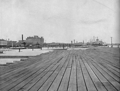 Muelle y desembarcadero de barcos de vapor, Nueva Orleans, c. 1897 de Unbekannt