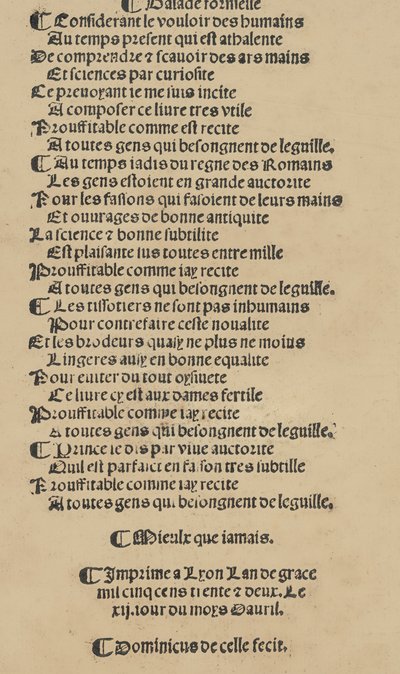 Libbretto nouellamete compuesto por maestro Domenico da Sera...lauorare di ogni s..., 12 de abril de 1532 de Unbekannt